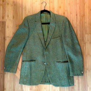 Vintage Wool Check Blazer